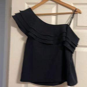 JOA Los Angeles Navy blue 1 shoulder top